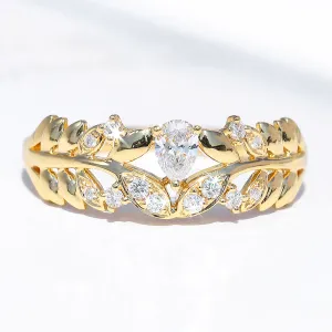 Diamond Laurel Leaf Wreath Ring