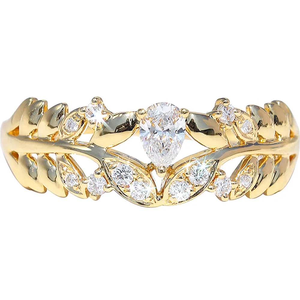 Diamond Laurel Leaf Wreath Ring