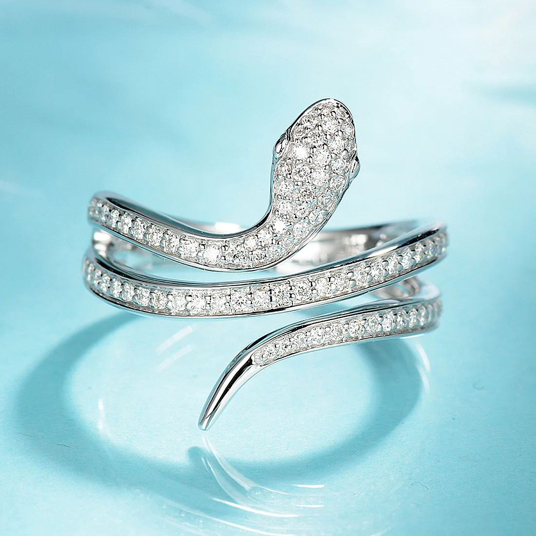Diamond Snake Wrap Ring