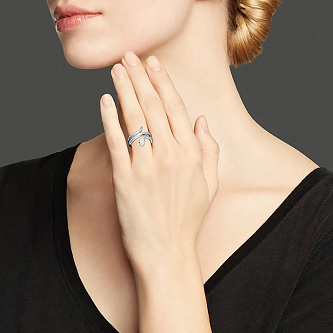 Diamond Snake Wrap Ring