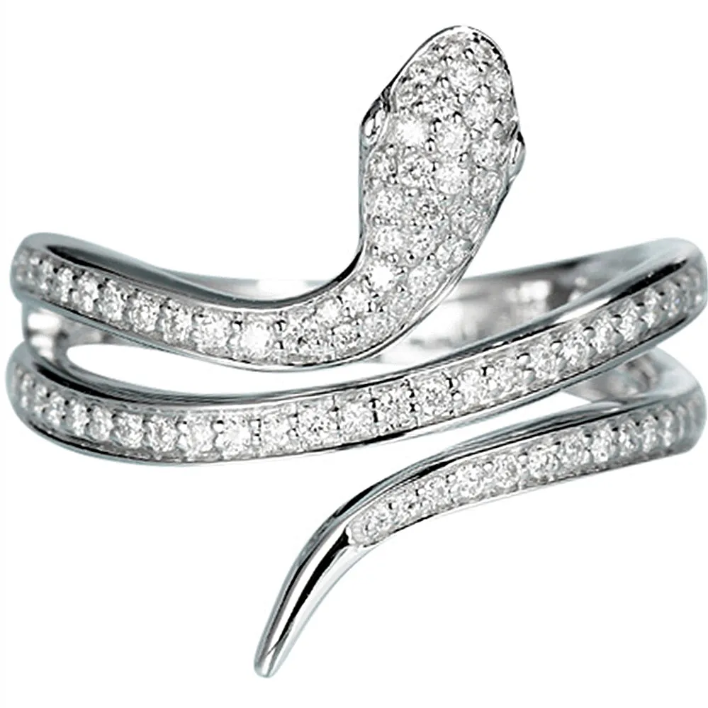 Diamond Snake Wrap Ring
