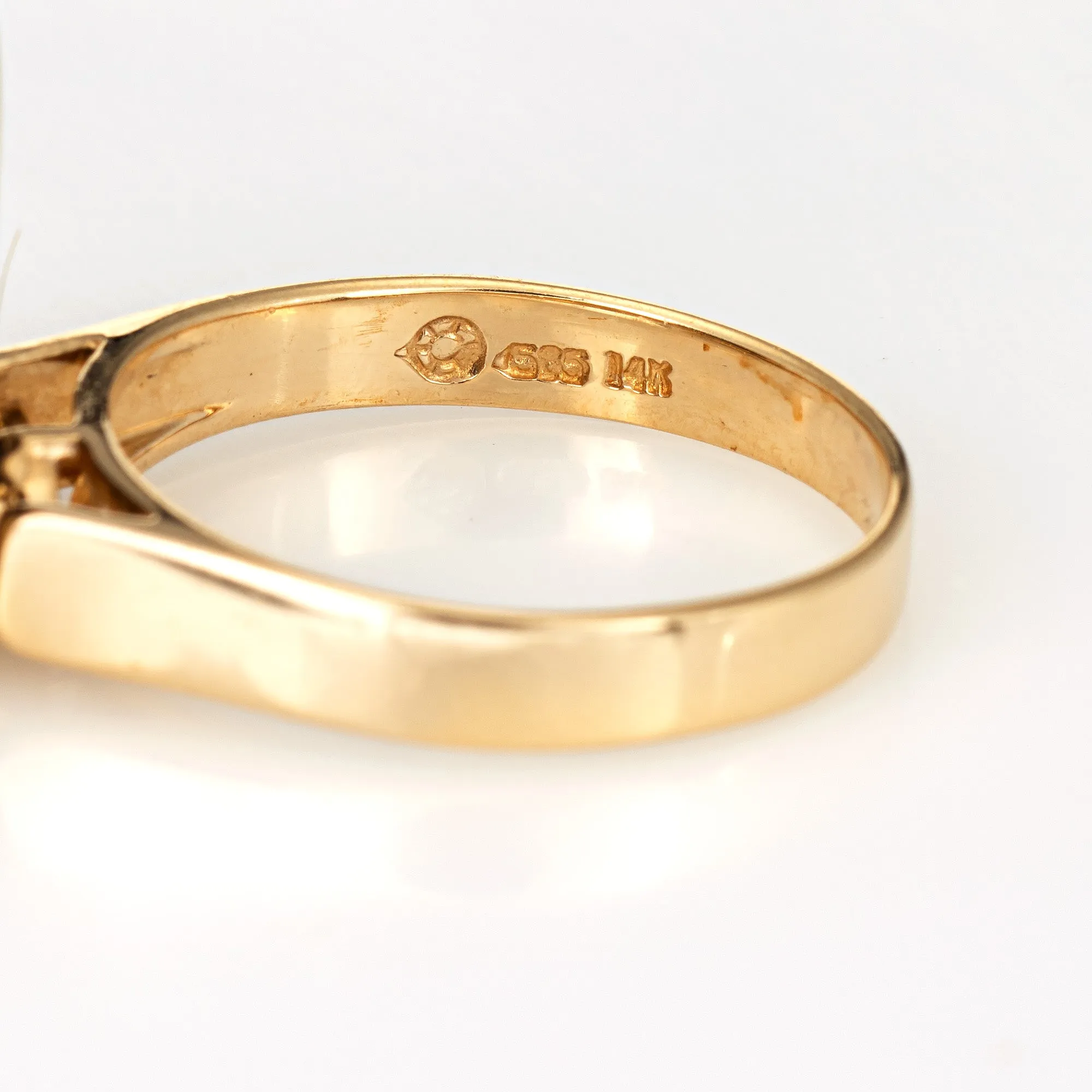 Diamond Spinning Ring Vintage 14k Yellow Gold Onyx Lapis MOP Spinner Jewelry