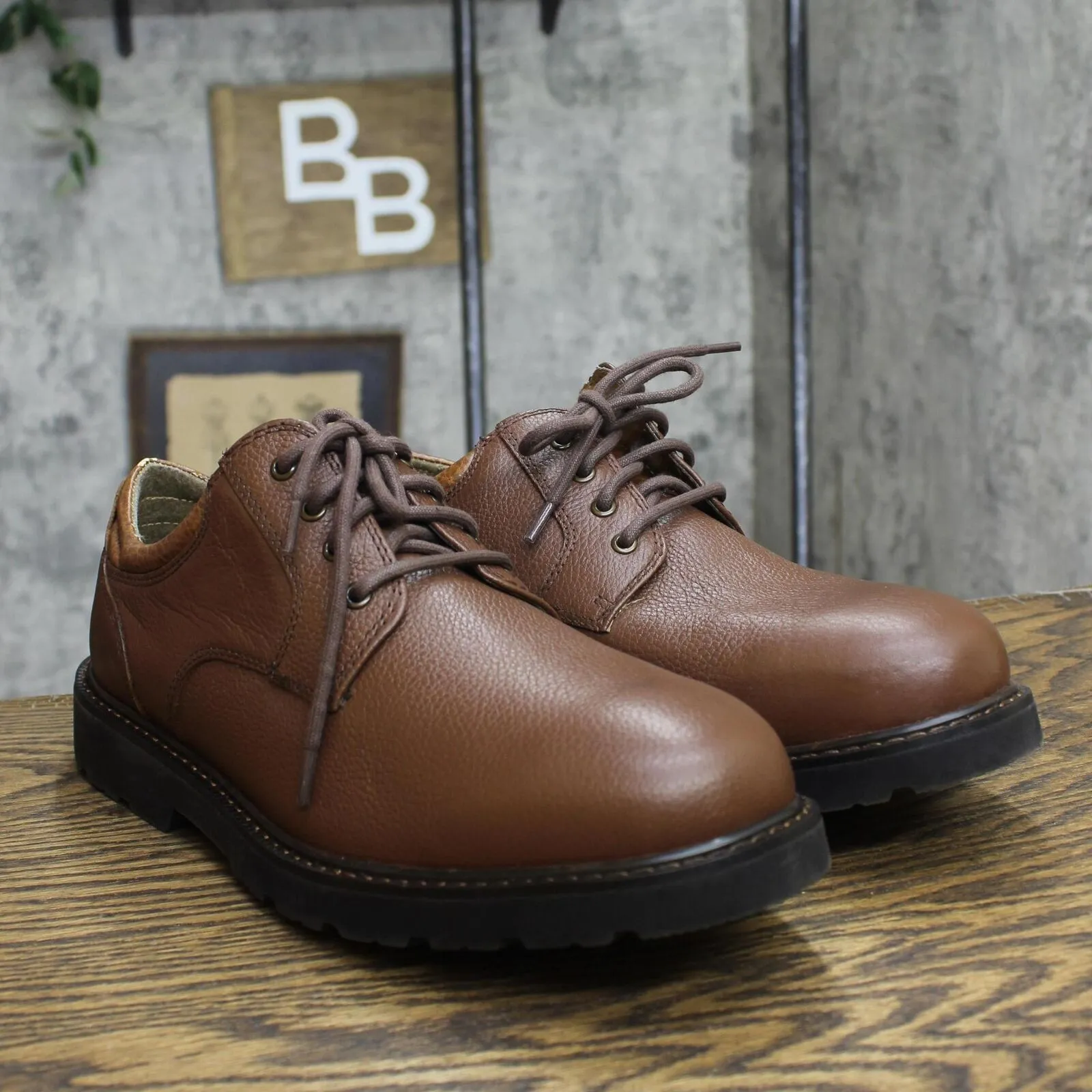 Dockers Mens Shelter Synthetic Leather Rugged Casual Oxford Dark Tan Brown 11.5W