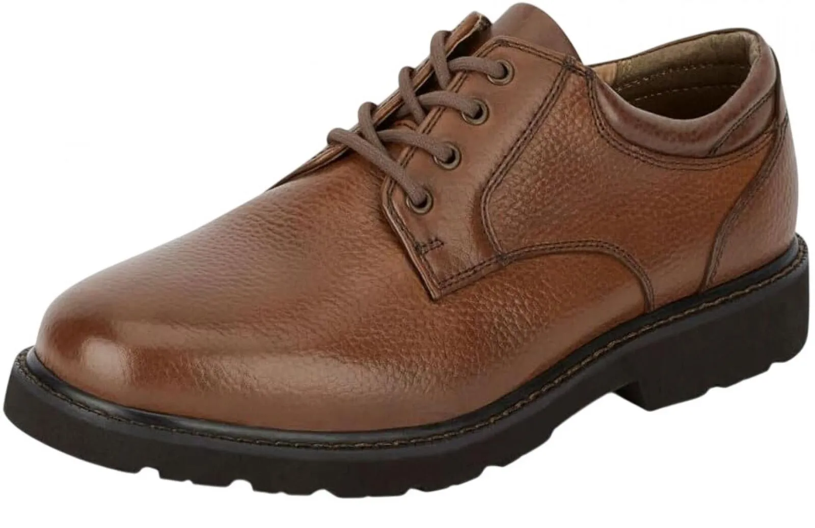 Dockers Mens Shelter Synthetic Leather Rugged Casual Oxford Dark Tan Brown 11.5W