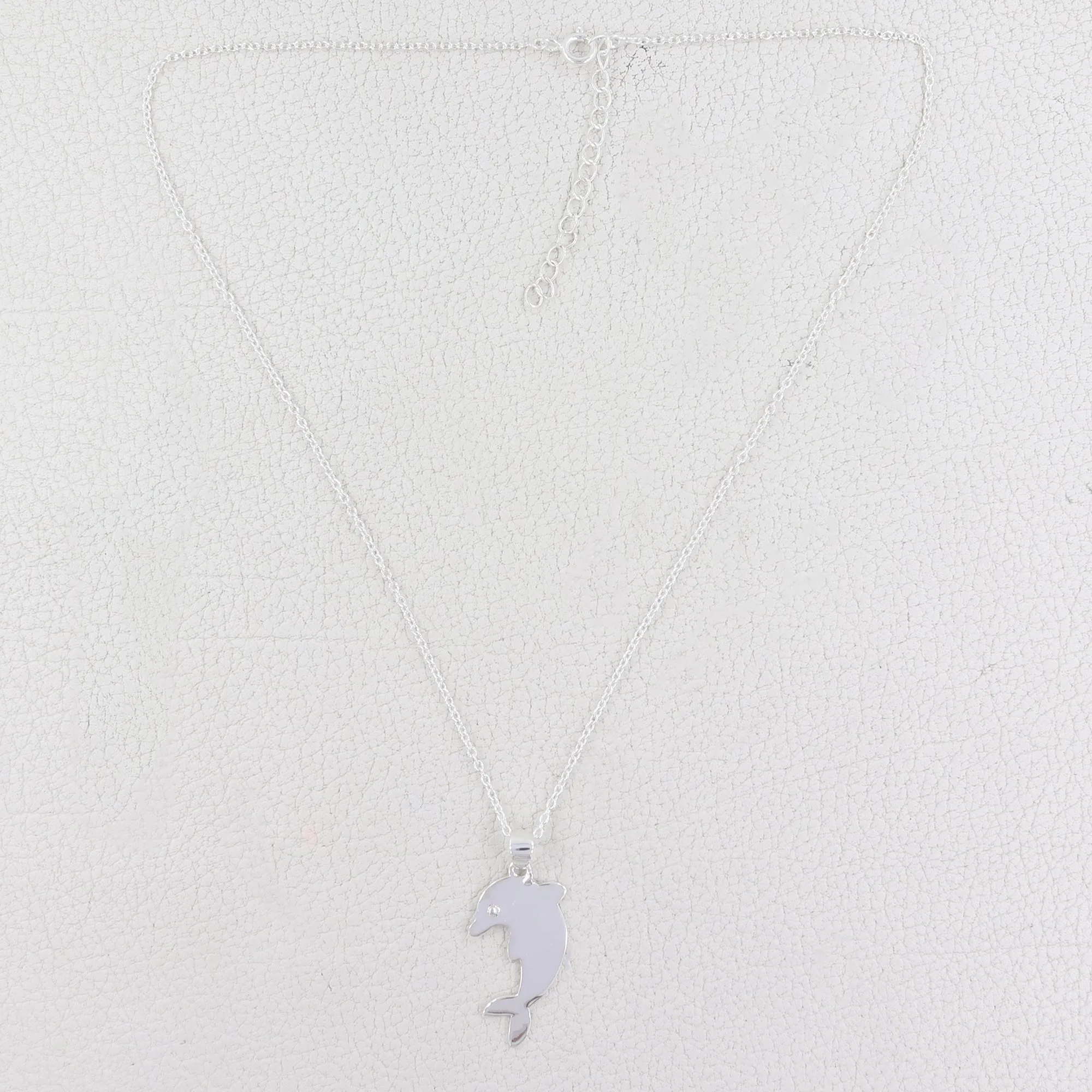 Dolphin Shape Sterling Silver Necklace For Unisex