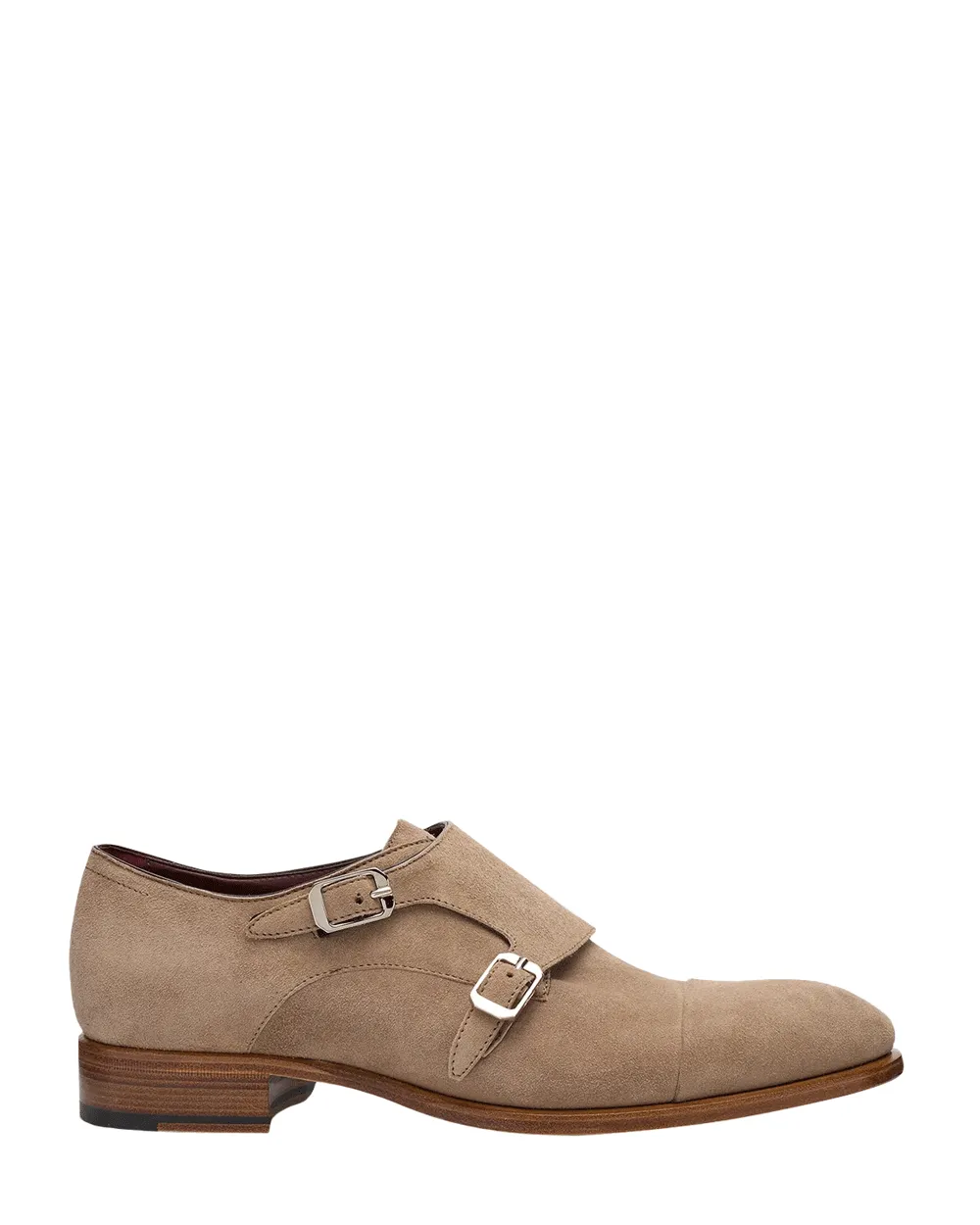 Double Buckle Suede Cap Toe Loafer in Rope