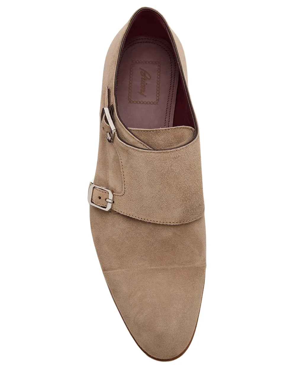 Double Buckle Suede Cap Toe Loafer in Rope