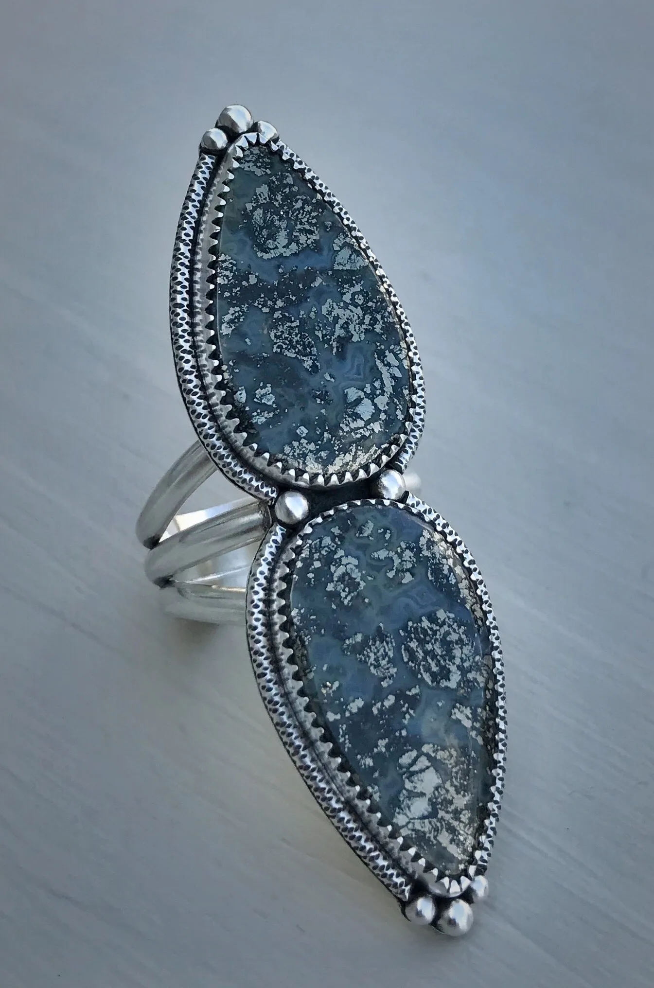 Double Marcasite Ring