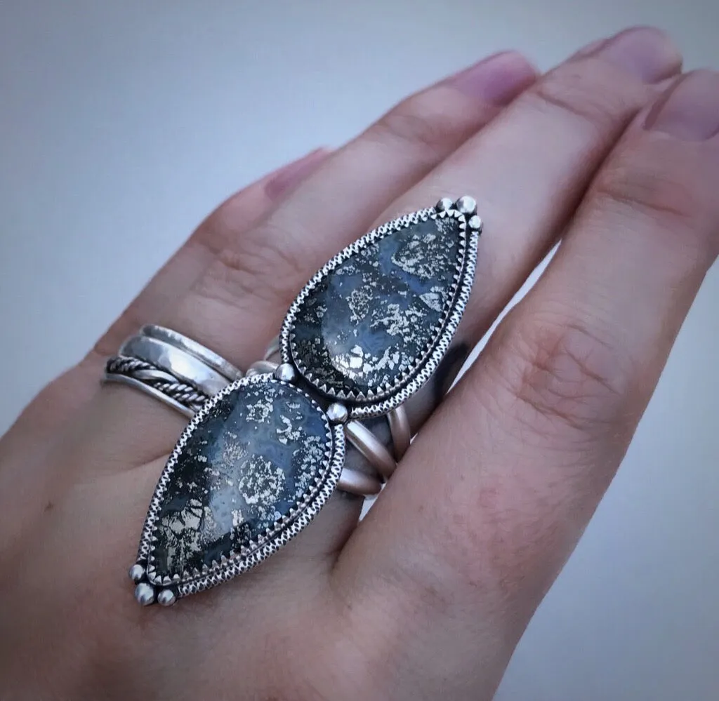 Double Marcasite Ring