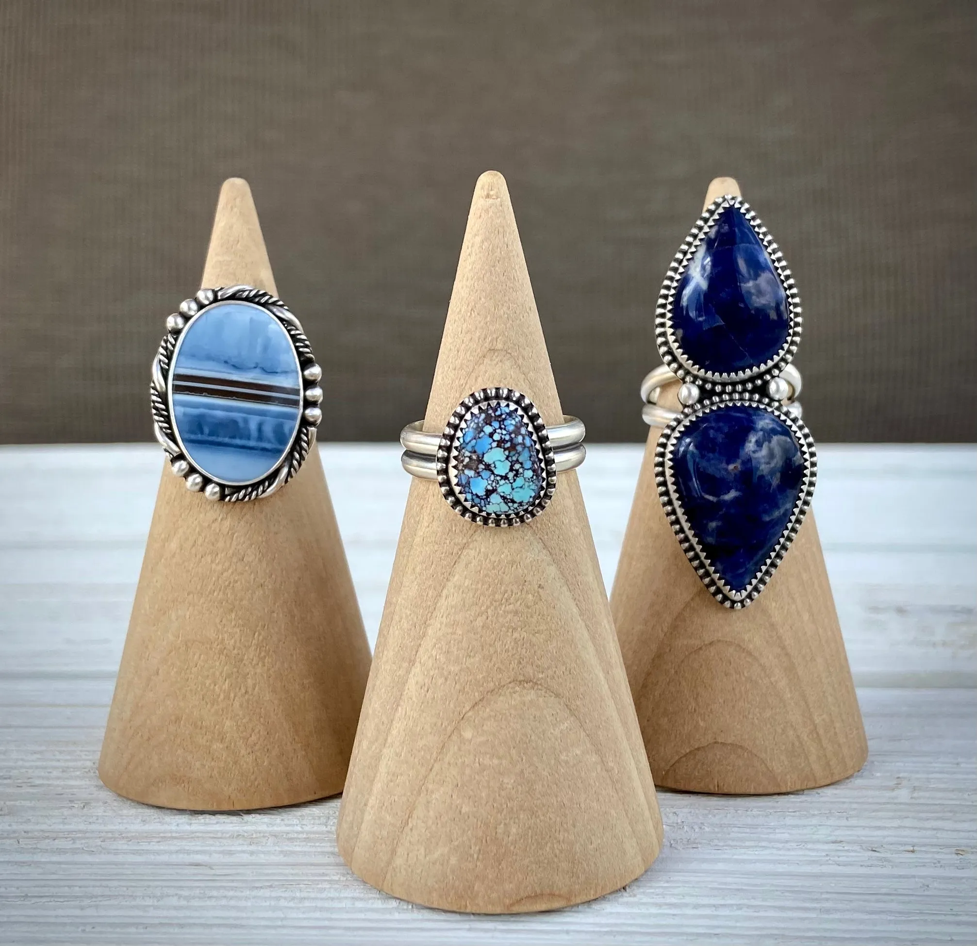 Double Teardrop Sodalite Ring (sz. 8.5 )