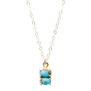 Double Turquoise LUX Necklace