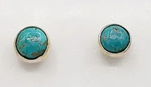 Earrings Turquoise Sterling Silver Stud