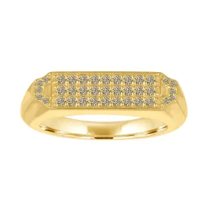 Edge Black Pave Signet Ring