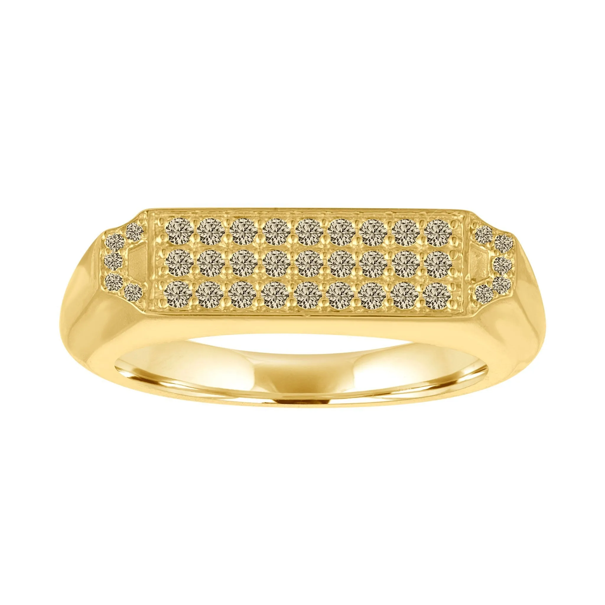 Edge Black Pave Signet Ring