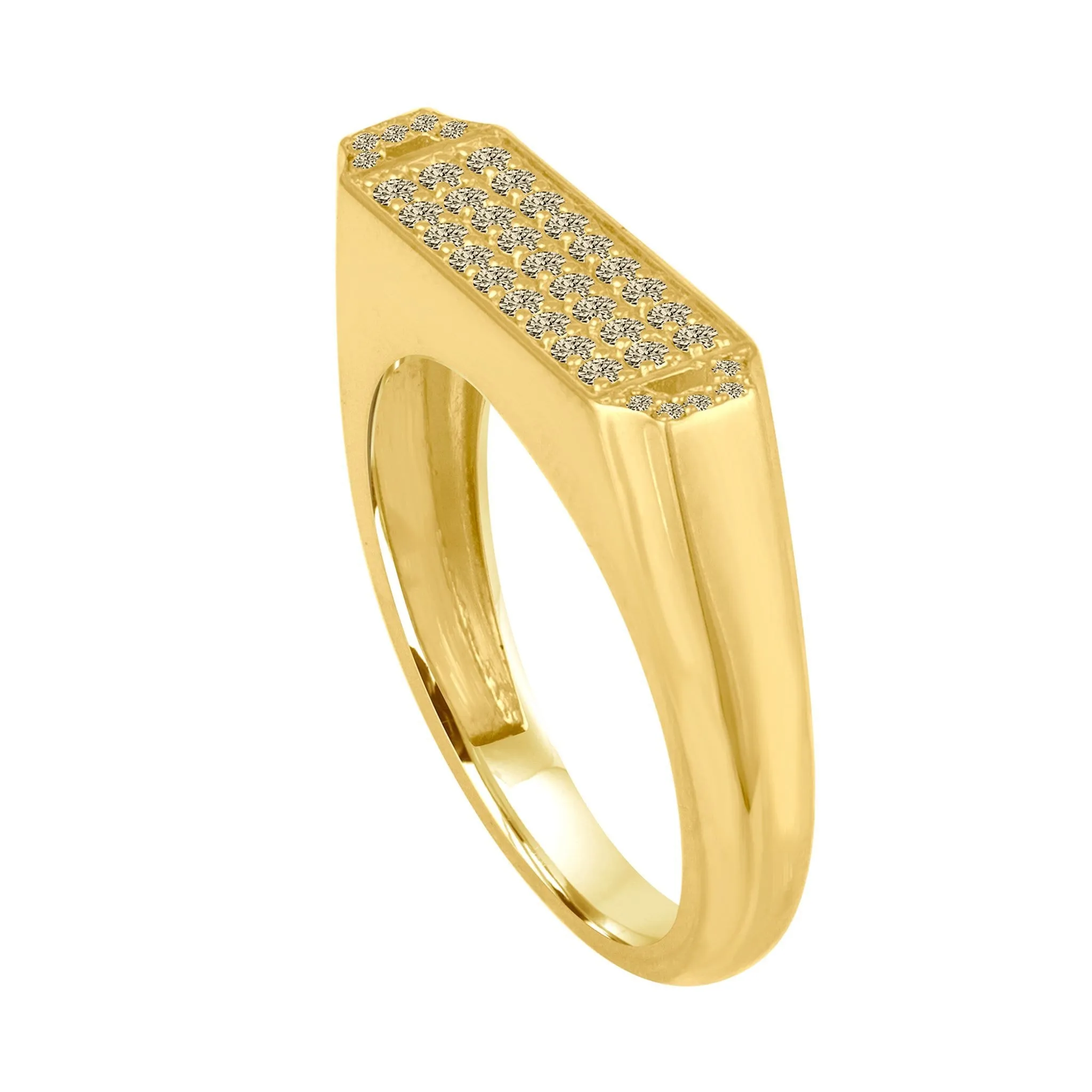 Edge Black Pave Signet Ring