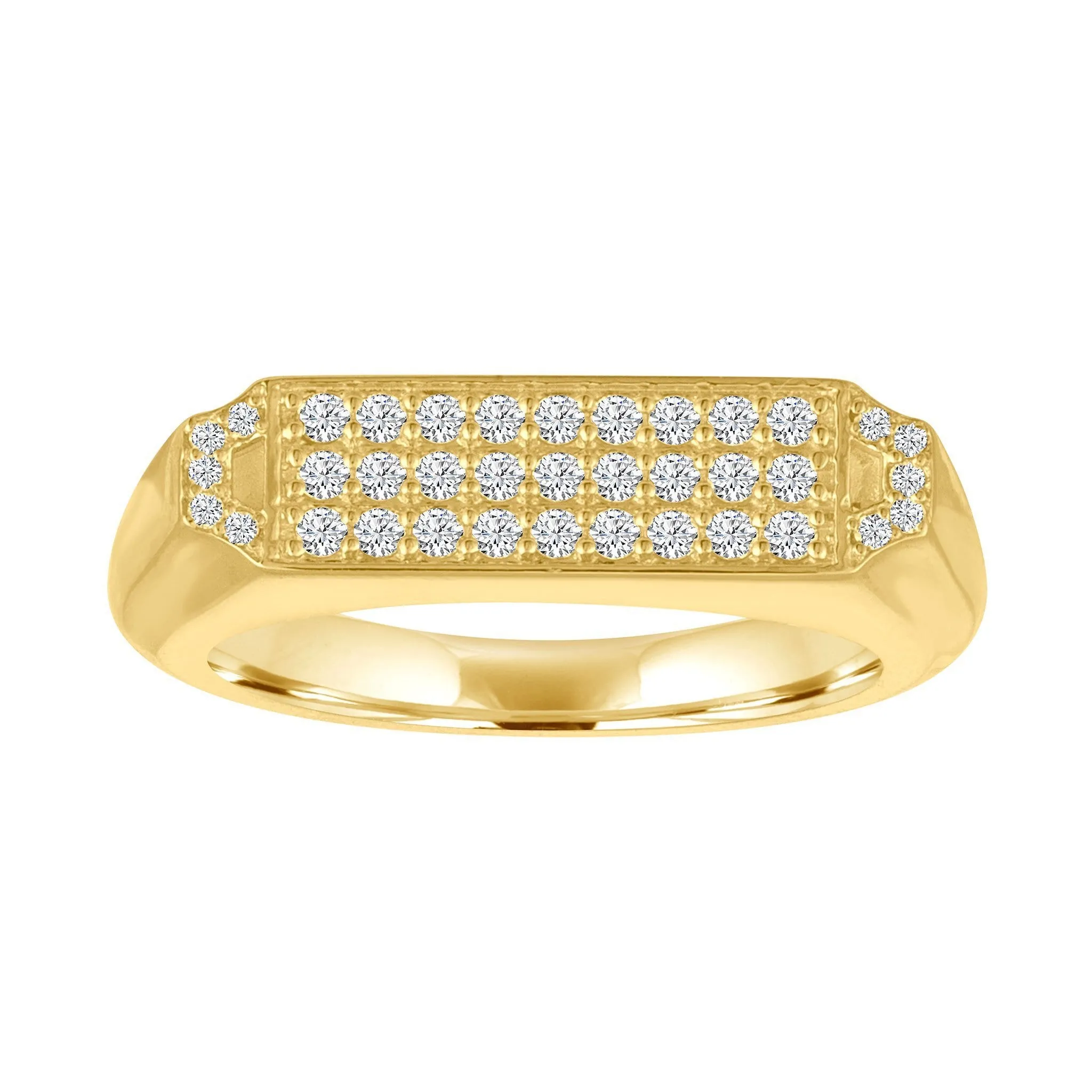 Edge Pave Signet Ring