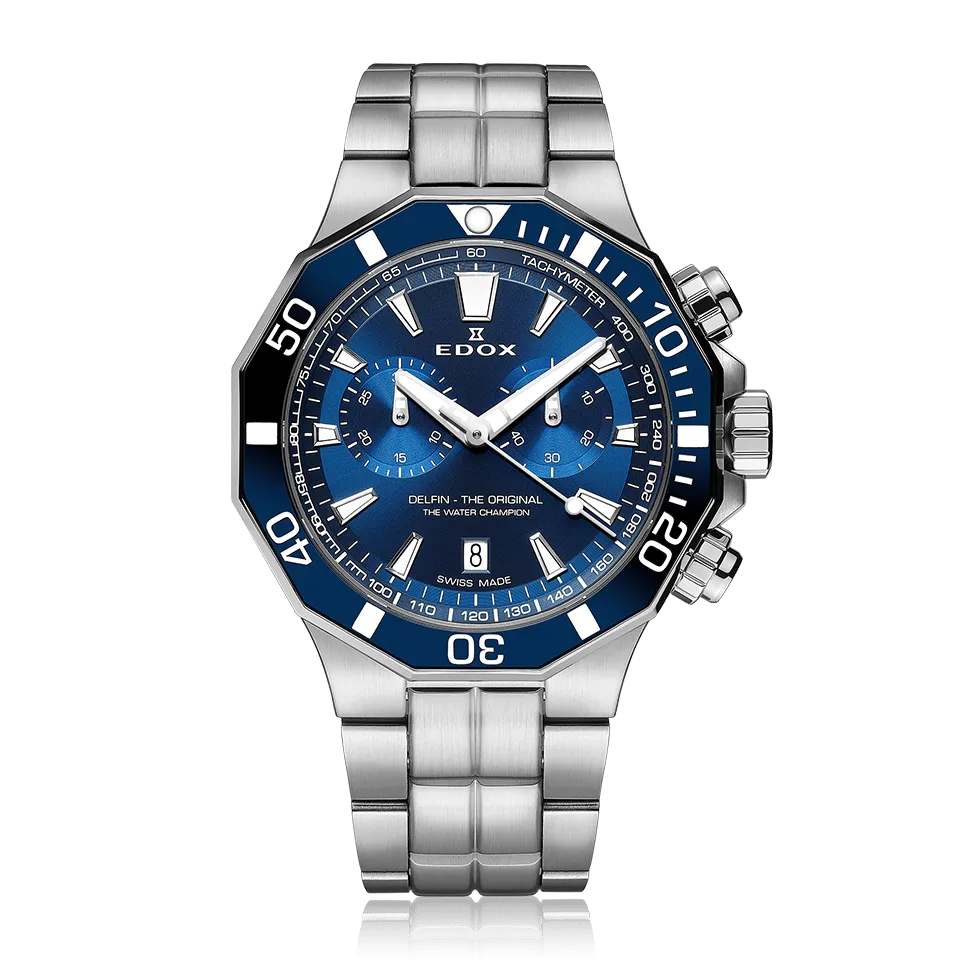 EDOX SWISS MADE 10112-3BUM-BUIN DELFIN THE ORIGINAL CHRONOGRAPH