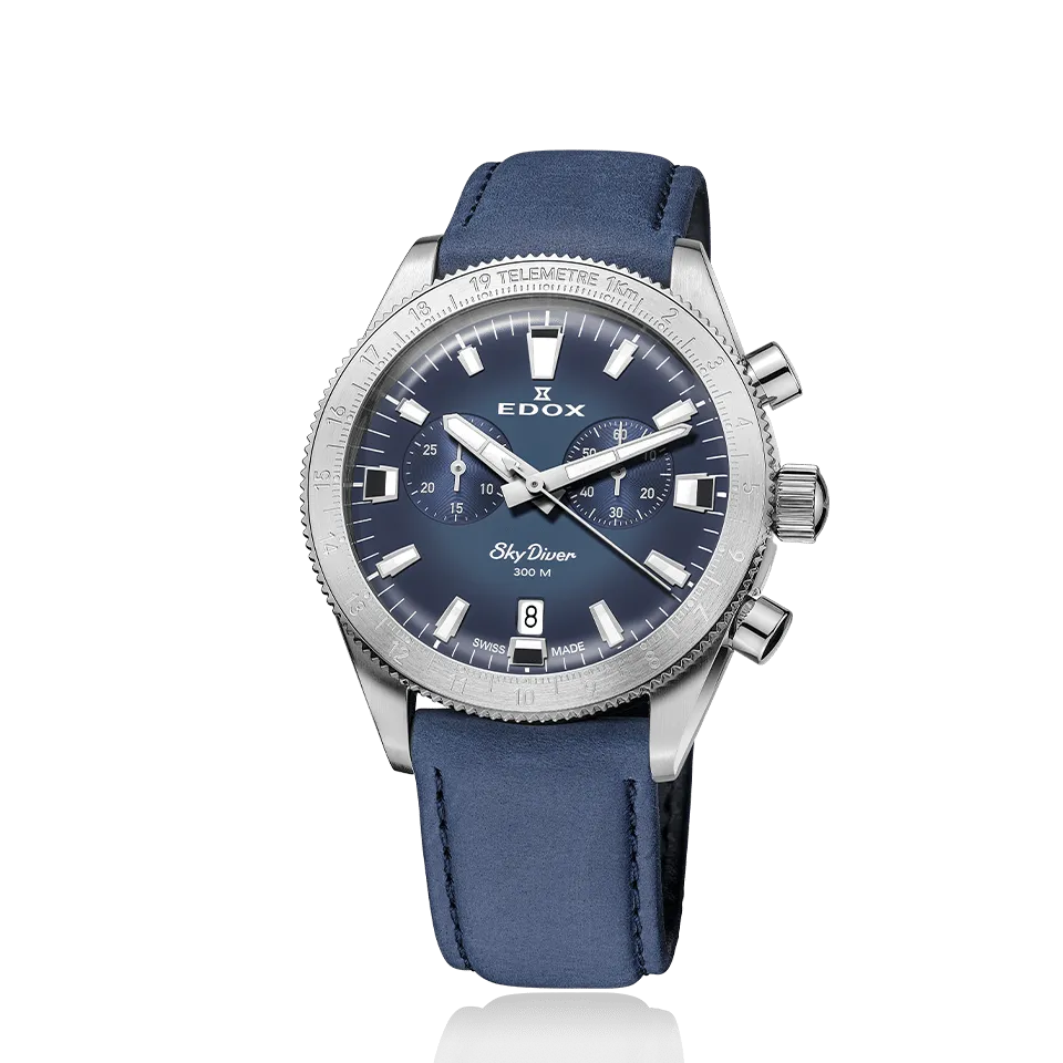 EDOX SWISS MADE 10116-3-BUIDN SKYDIVER CHRONOGRAPH LIMITED EDITION