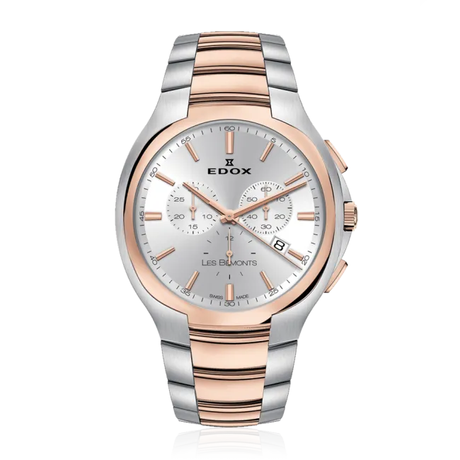 EDOX SWISS MADE 10239-357R-AIR LES BÉMONTS ULTRA SLIM CHRONOGRAPH MEN
