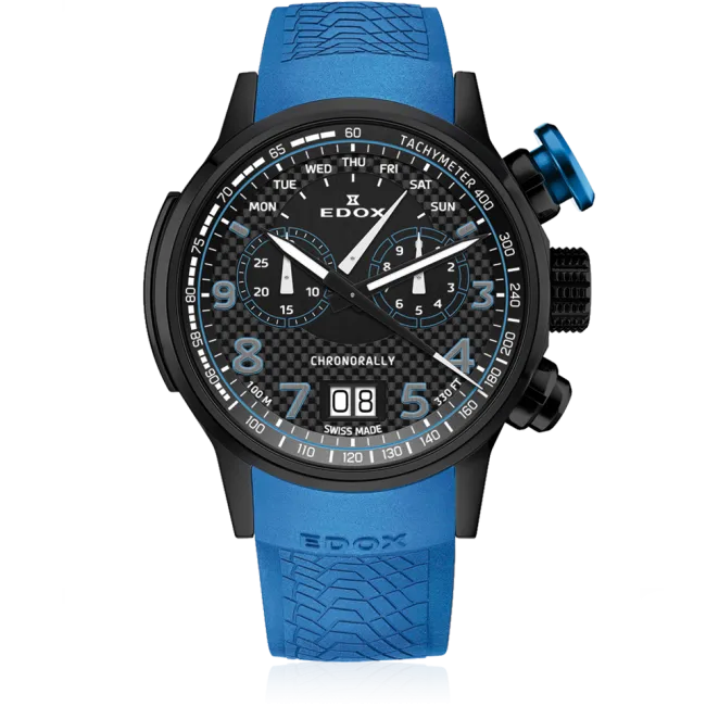 EDOX SWISS MADE 38001-TINNBU3-NIBU3 CHRONORALLY CHRONOGRAPH