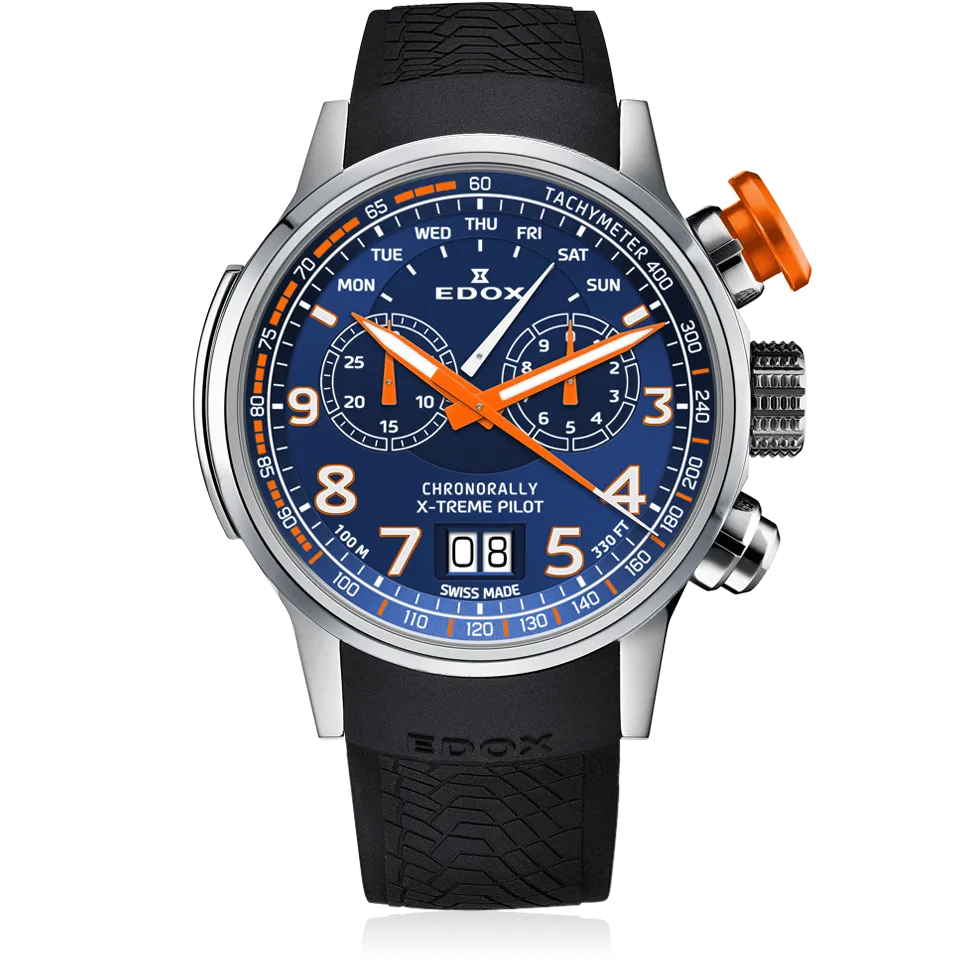 EDOX SWISS MADE 38001-TINOCA-BUO3 CHRONORALLY X-TREME PILOT