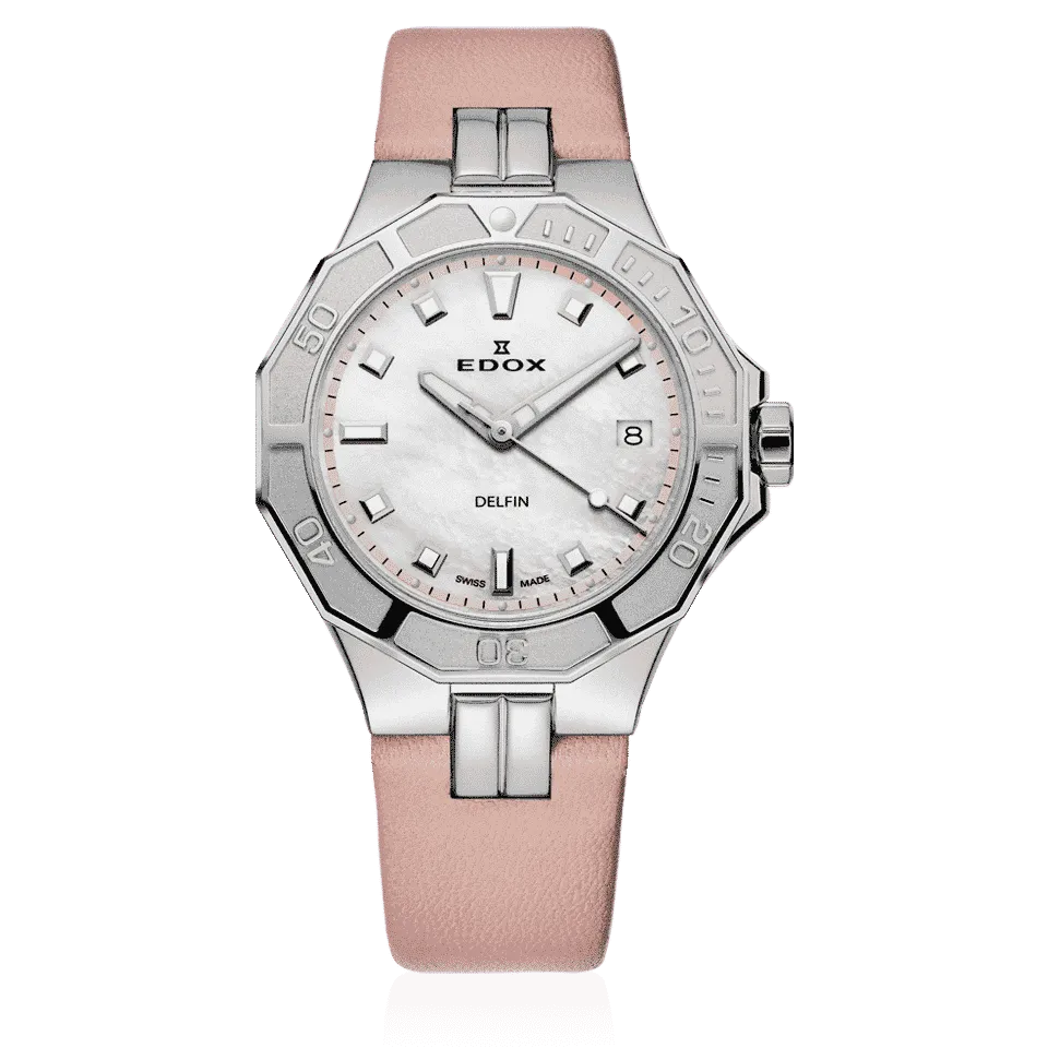 EDOX SWISS MADE 53020-3C-NARN DELFIN THE ORIGINAL DIVER DATE LADY