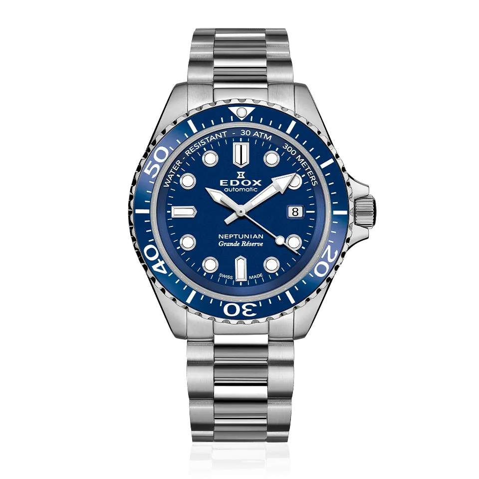 EDOX SWISS MADE 80801-3BUM-BUIN NEPTUNIAN GRANDE RÉSERVE DATE AUTOMATIC