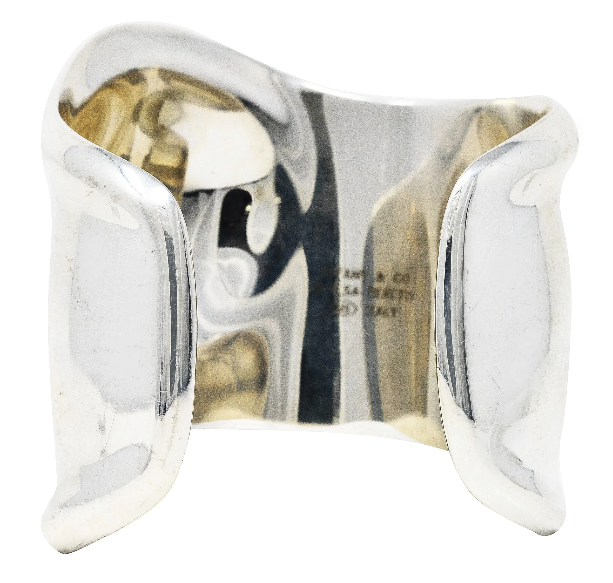 Elsa Peretti Tiffany & Co Vintage Sterling Silver 61MM Medium Bone Cuff Bracelet