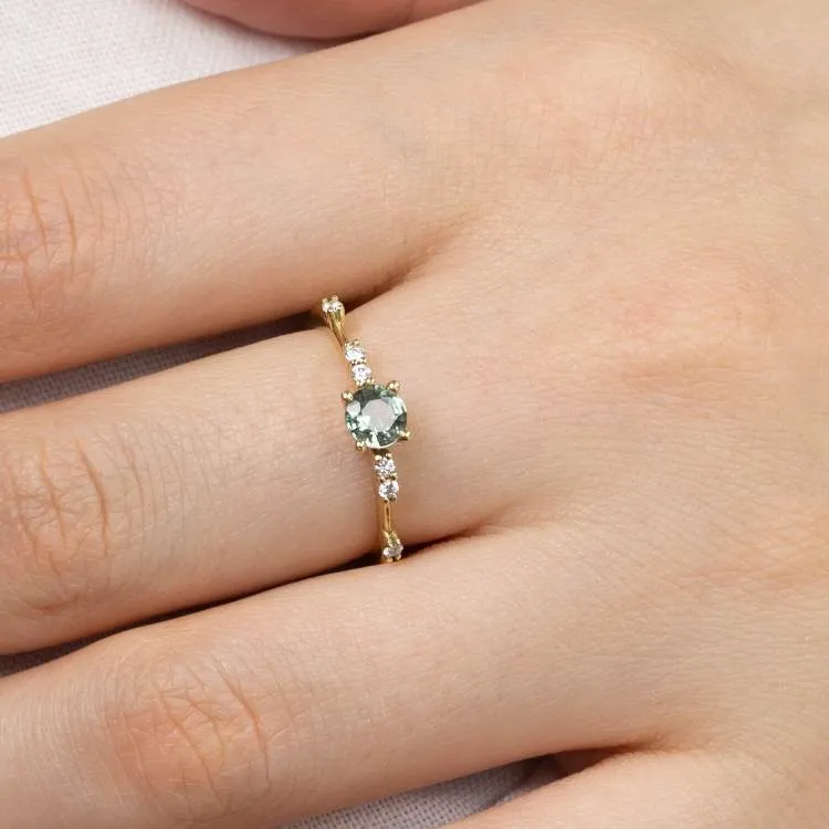 Esther Green Blue 0.45ct Sapphire ring