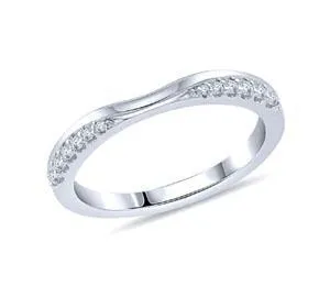 EternalDia 1/6 CT. T.W. Diamond  Anniversary Wedding Band in 14K White Gold (HI/I2)