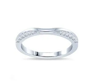 EternalDia 1/6 CT. T.W. Diamond  Anniversary Wedding Band in 14K White Gold (HI/I2)