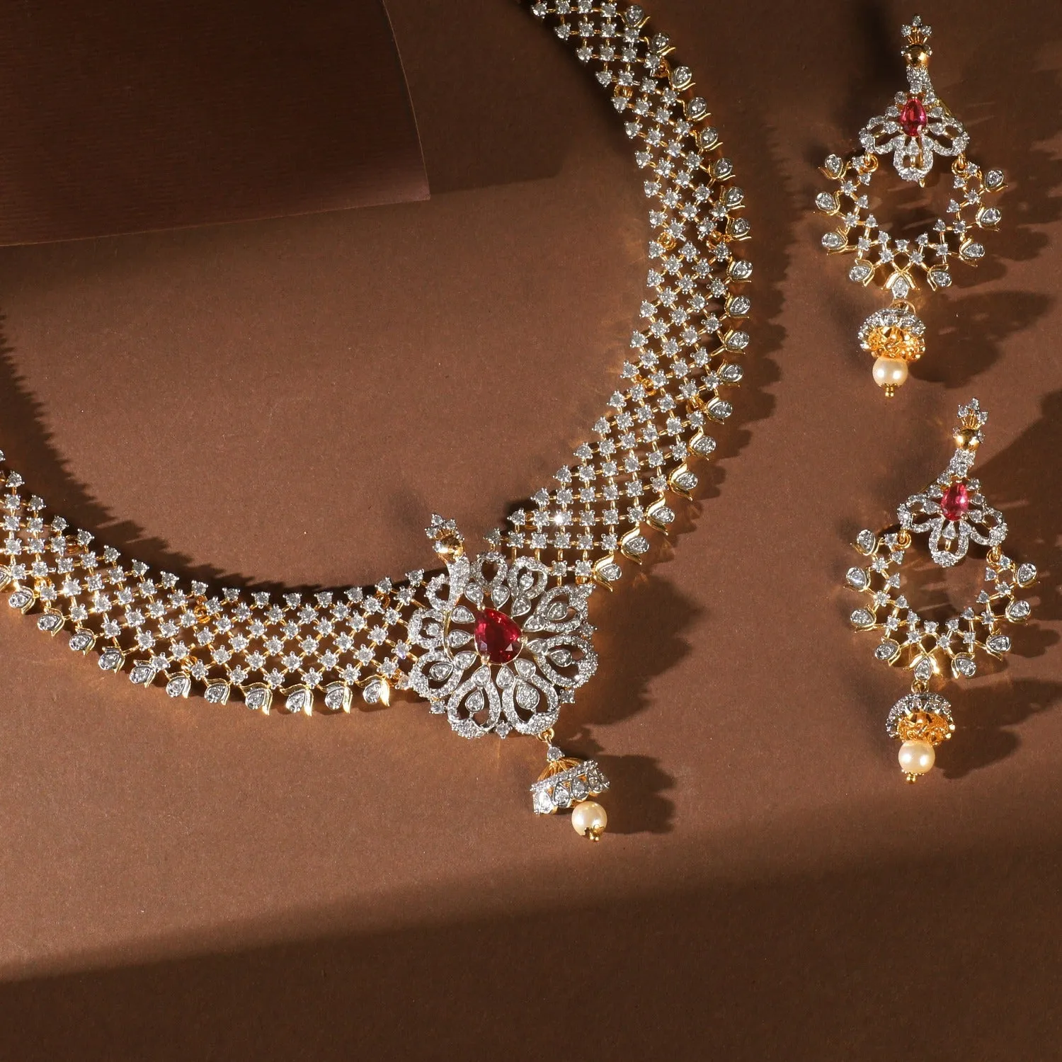 Evelyn Nakshatra CZ Necklace Set