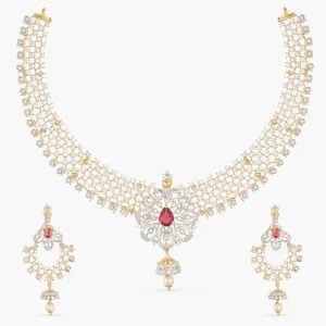 Evelyn Nakshatra CZ Necklace Set