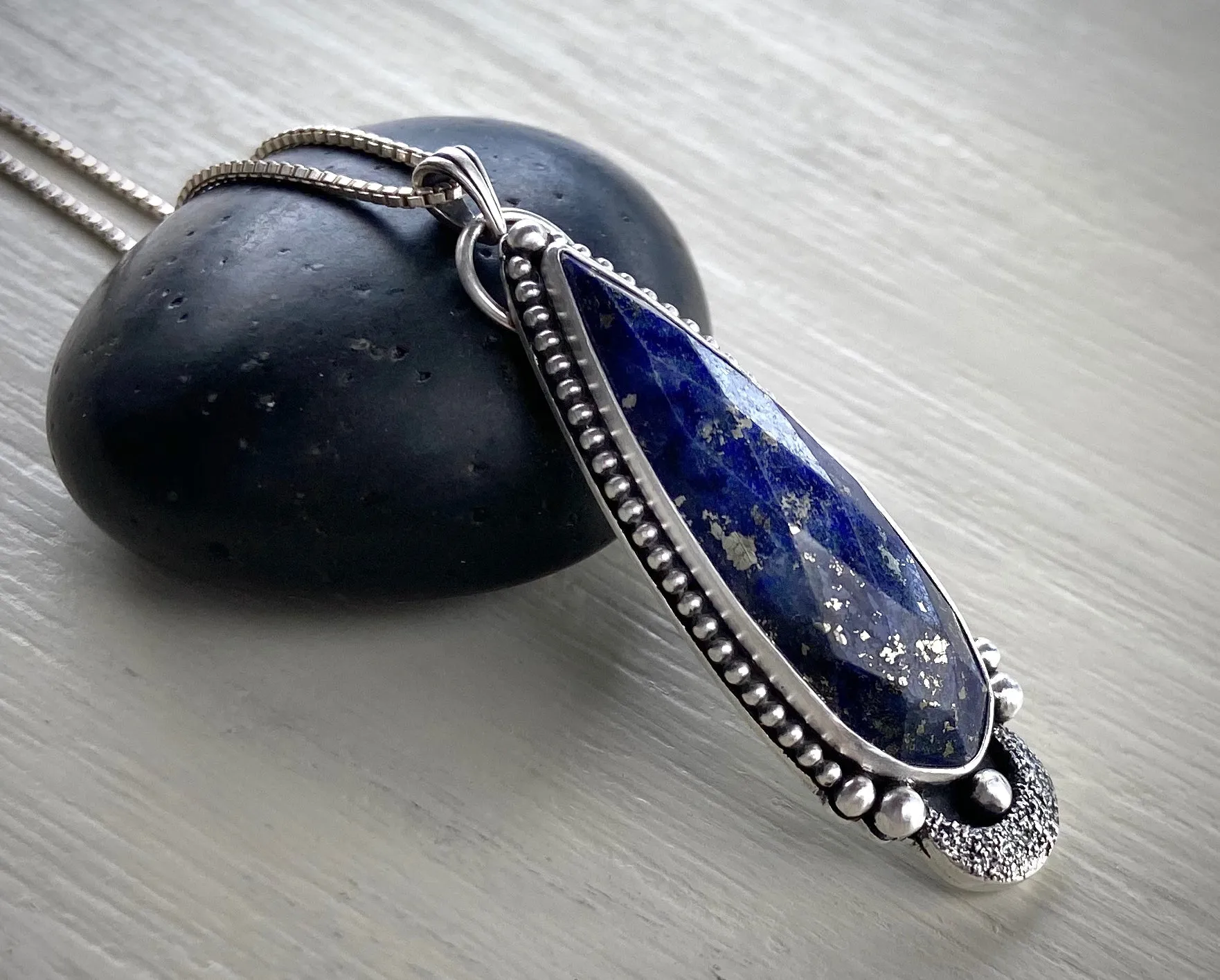 Faceted Lapis Lazuli Pendant