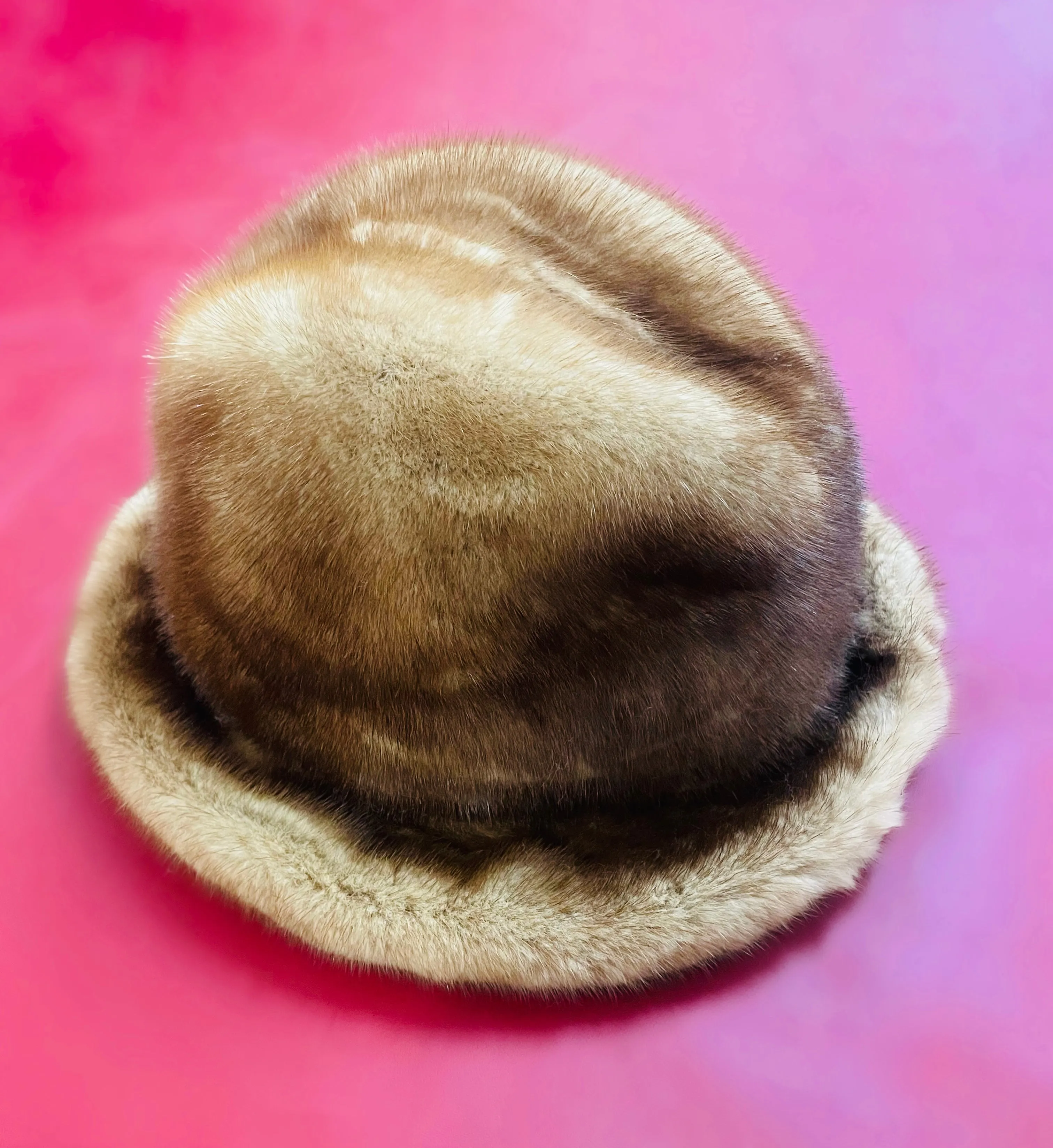 Fallon Aurielle Mink Fur Hat (Natural Brown)