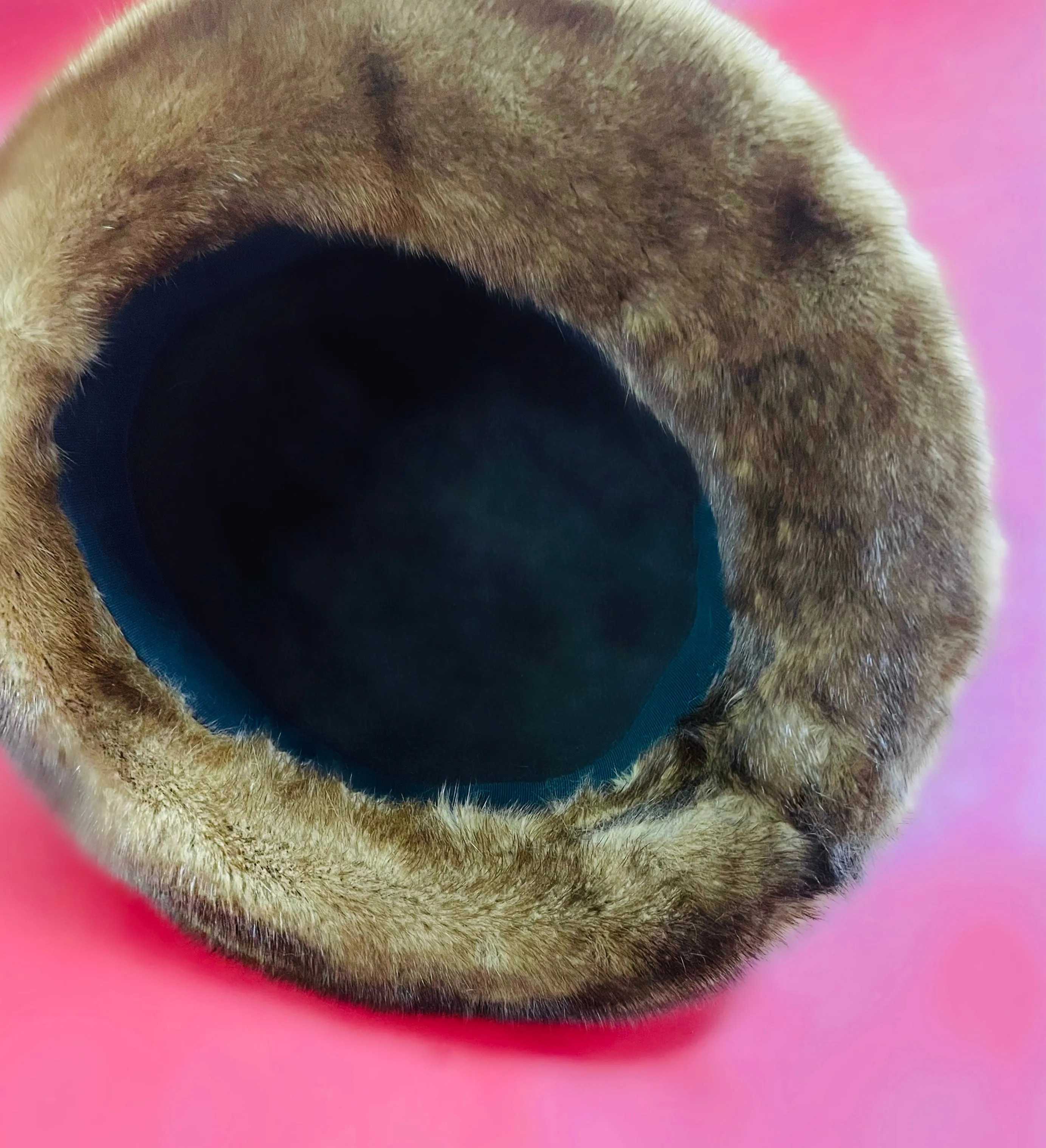 Fallon Aurielle Mink Fur Hat (Natural Brown)