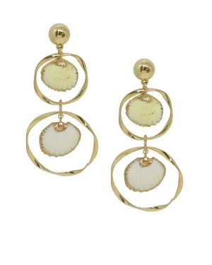 FINAL SALE Ettika Beach Please Shell Statement Earrings
