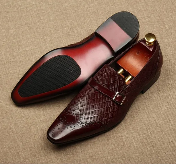 Flat Italy Handmade formal shoes men Fashion Party Wedding Office Male Dress Shoe Genuine Leather oxford shoes for men