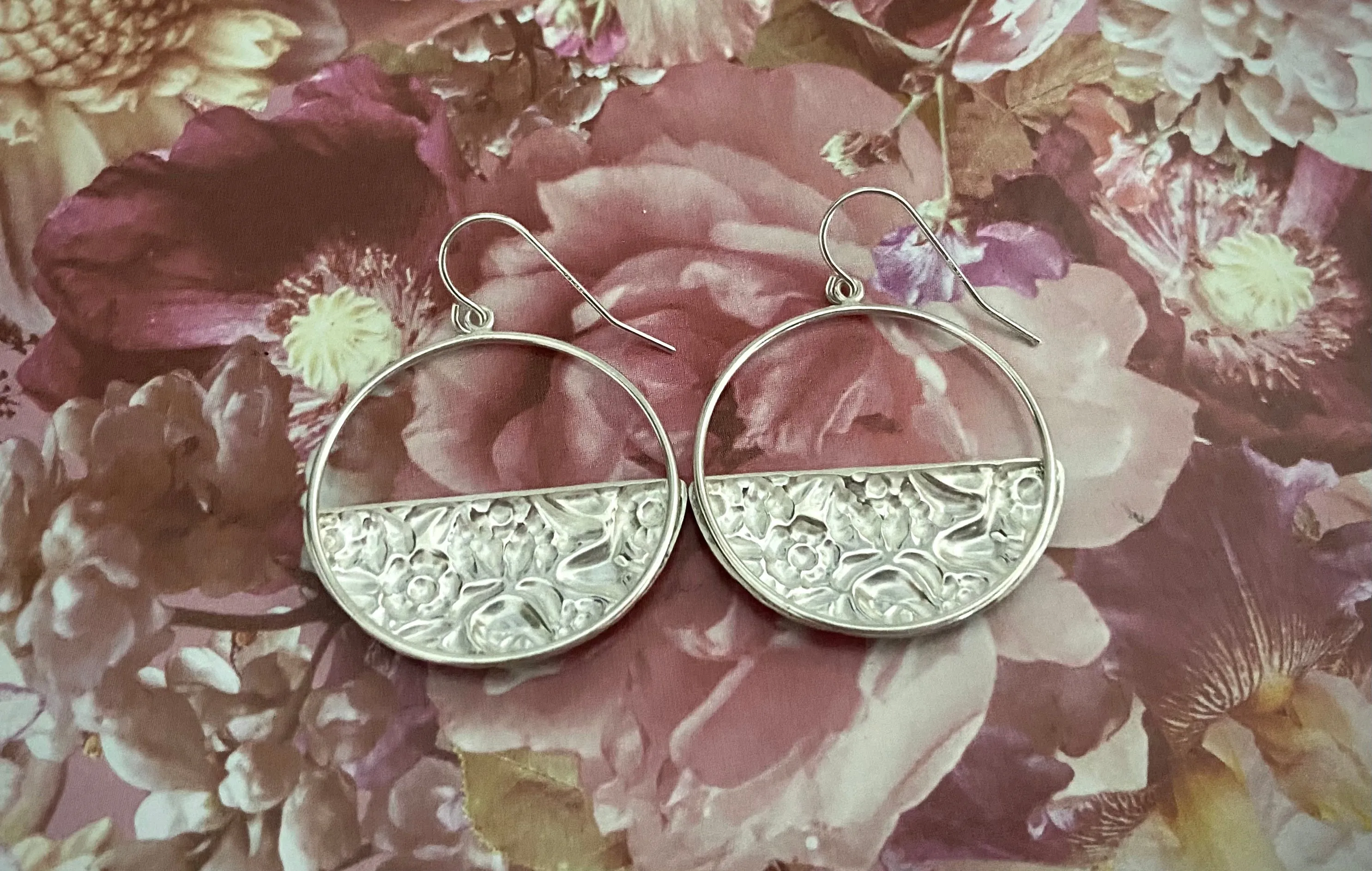 Floral Garden Hoop Earring
