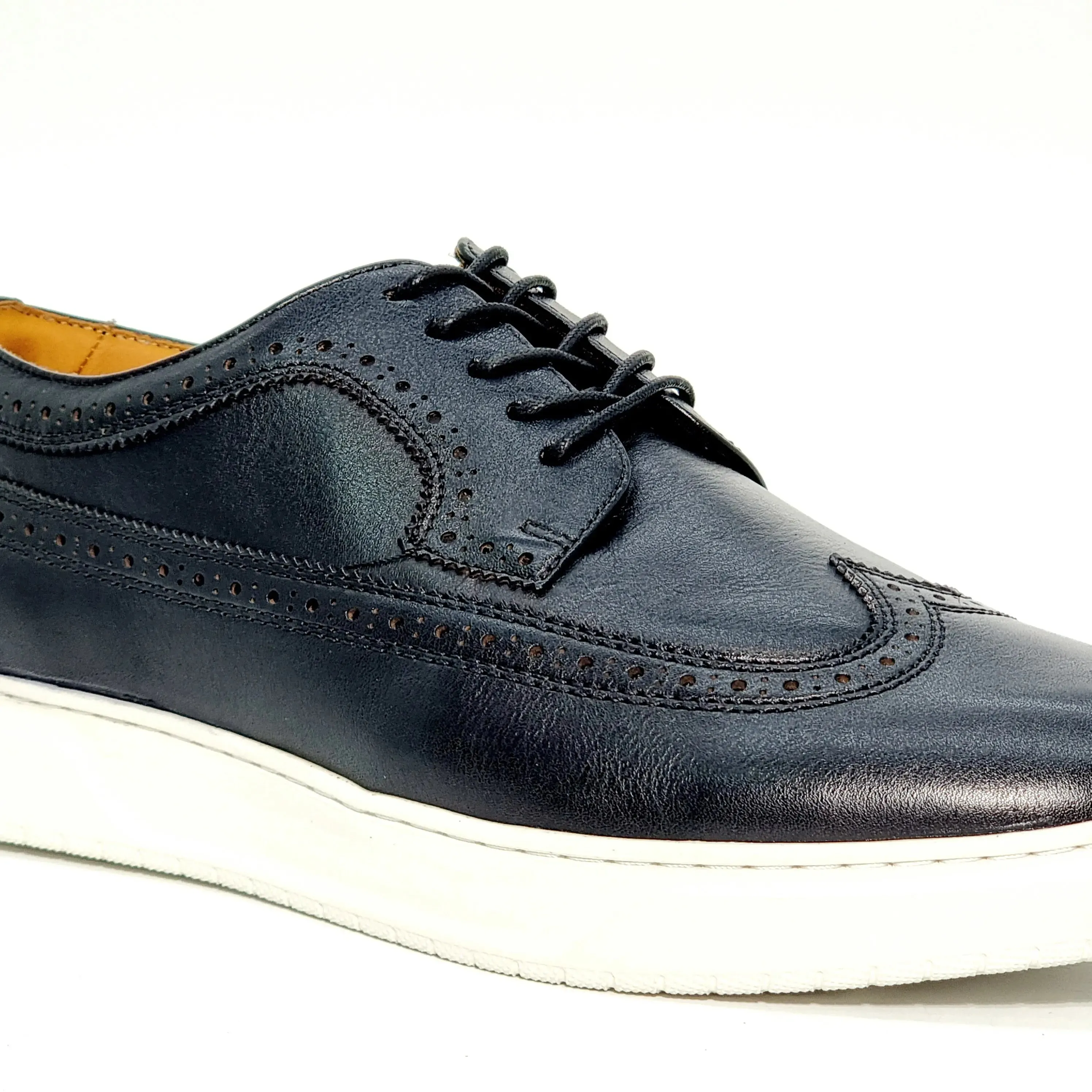 FLORSHEIM PREMIER WING BLACK/WHITE SOLE
