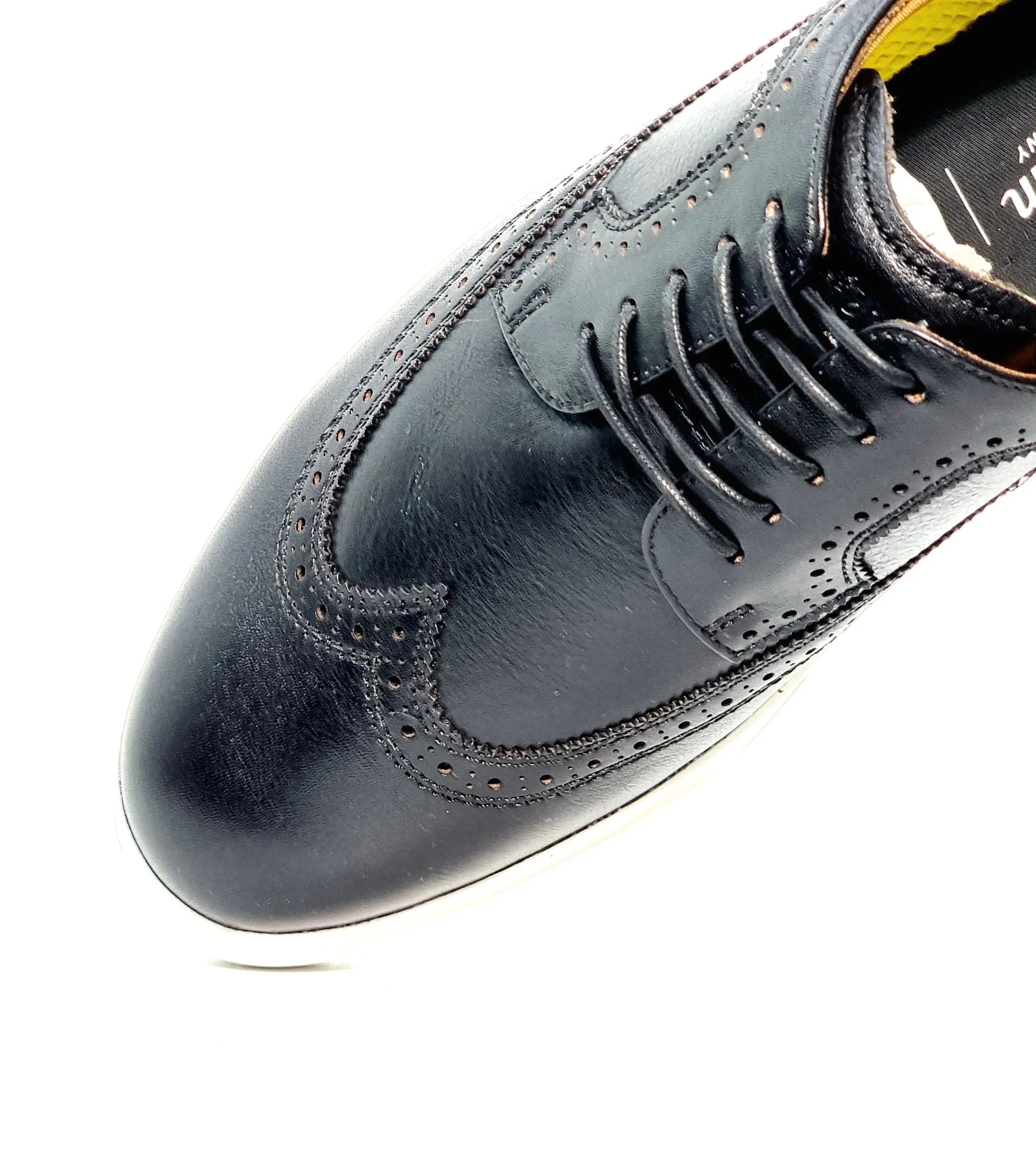 FLORSHEIM PREMIER WING BLACK/WHITE SOLE