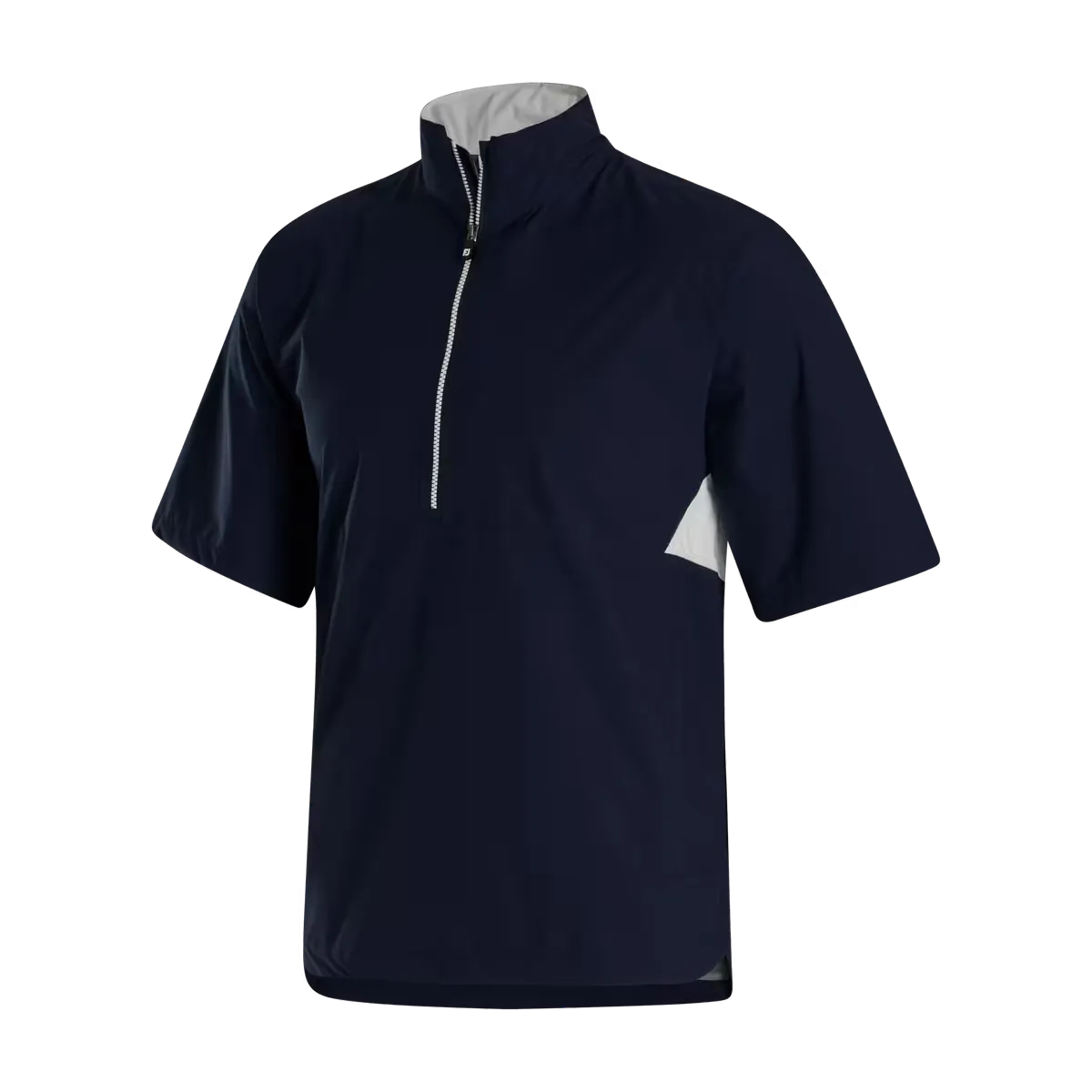 Footjoy Men's HydroLite X Short Sleeve Rain Shirt - NAVY / WHITE