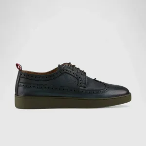 Formales Lace Up Leather Sneaker Olive 4346