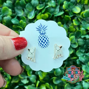 French Bulldog Stud Earrings