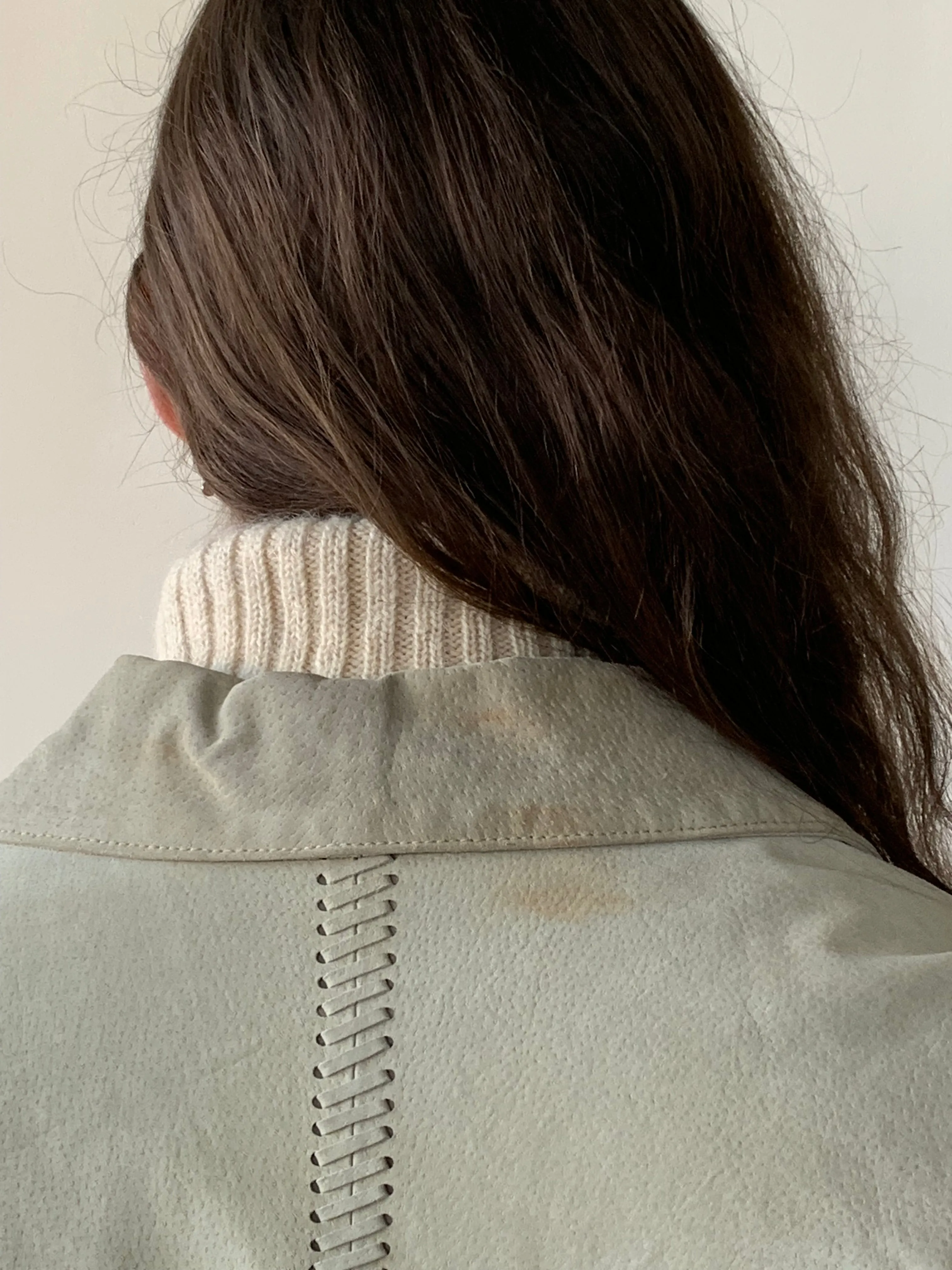 Fringe leather jacket