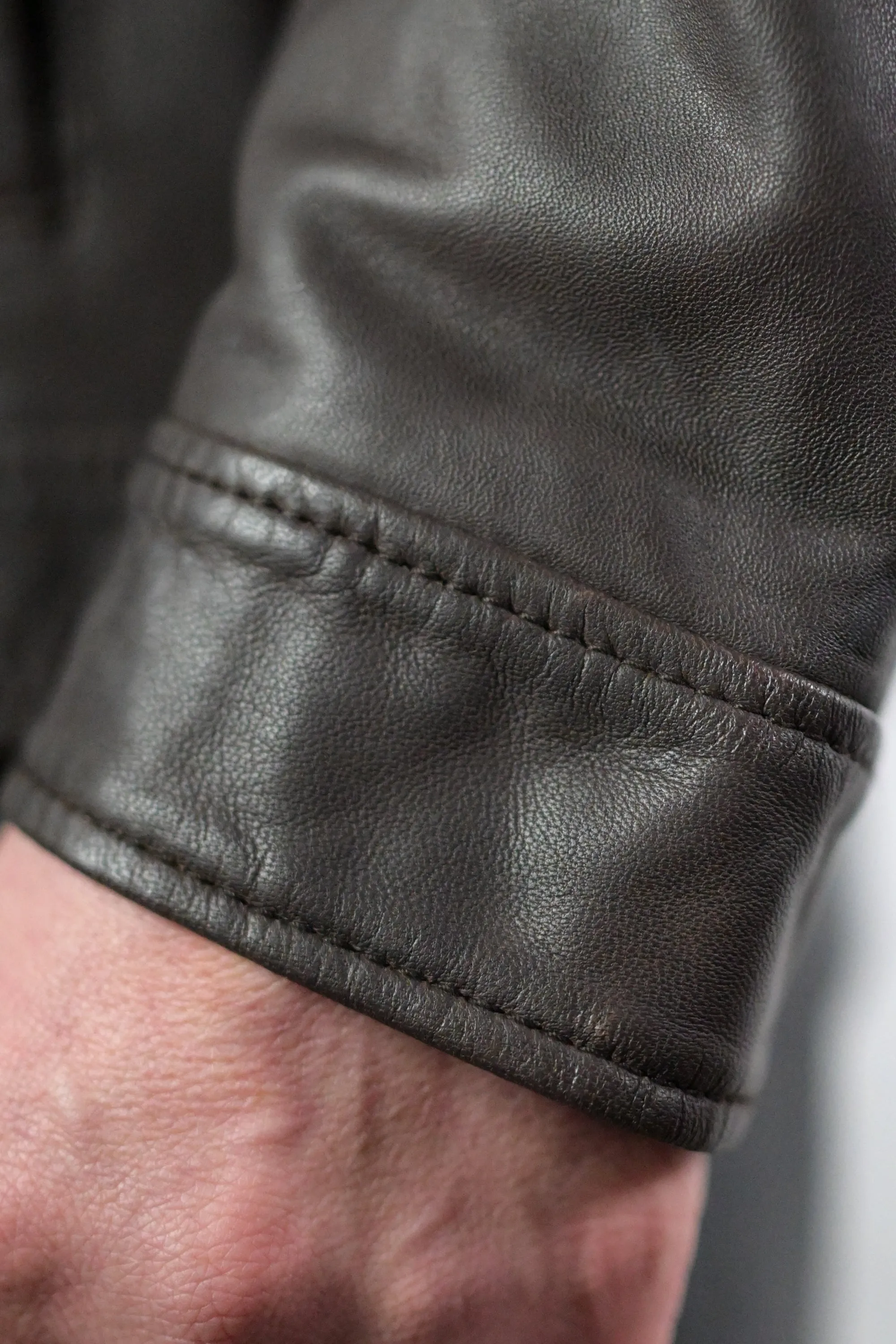 Giles & Jasper Leather Hip Length Jacket