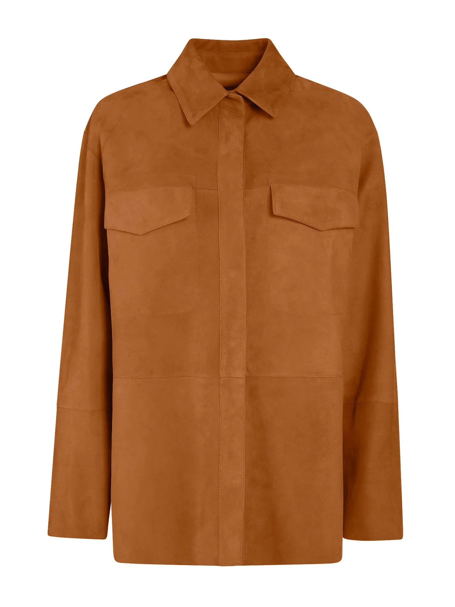 Giulia Reversible Italian Lambskin Suede Shirt Jacket