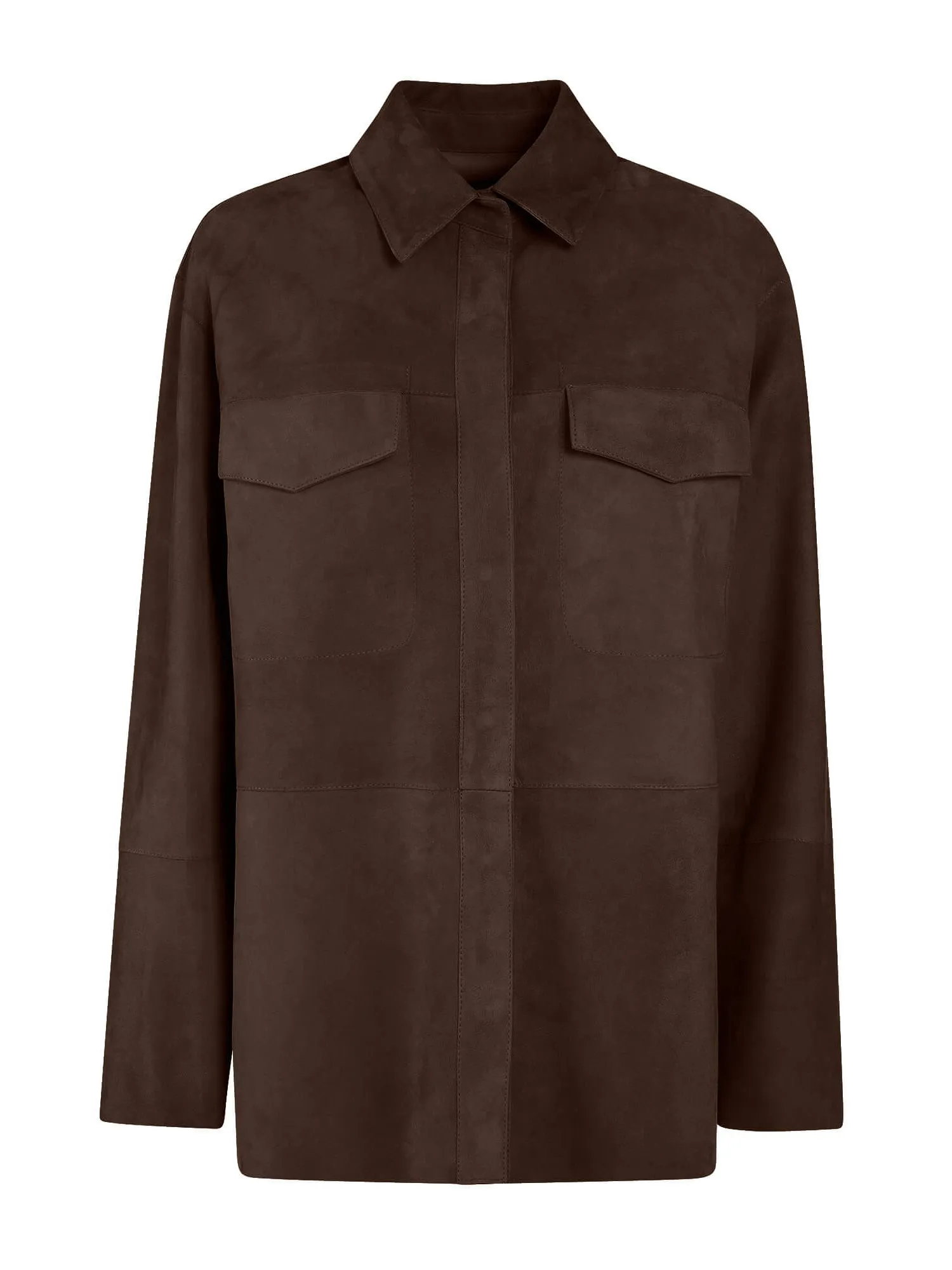 Giulia Reversible Italian Lambskin Suede Shirt Jacket