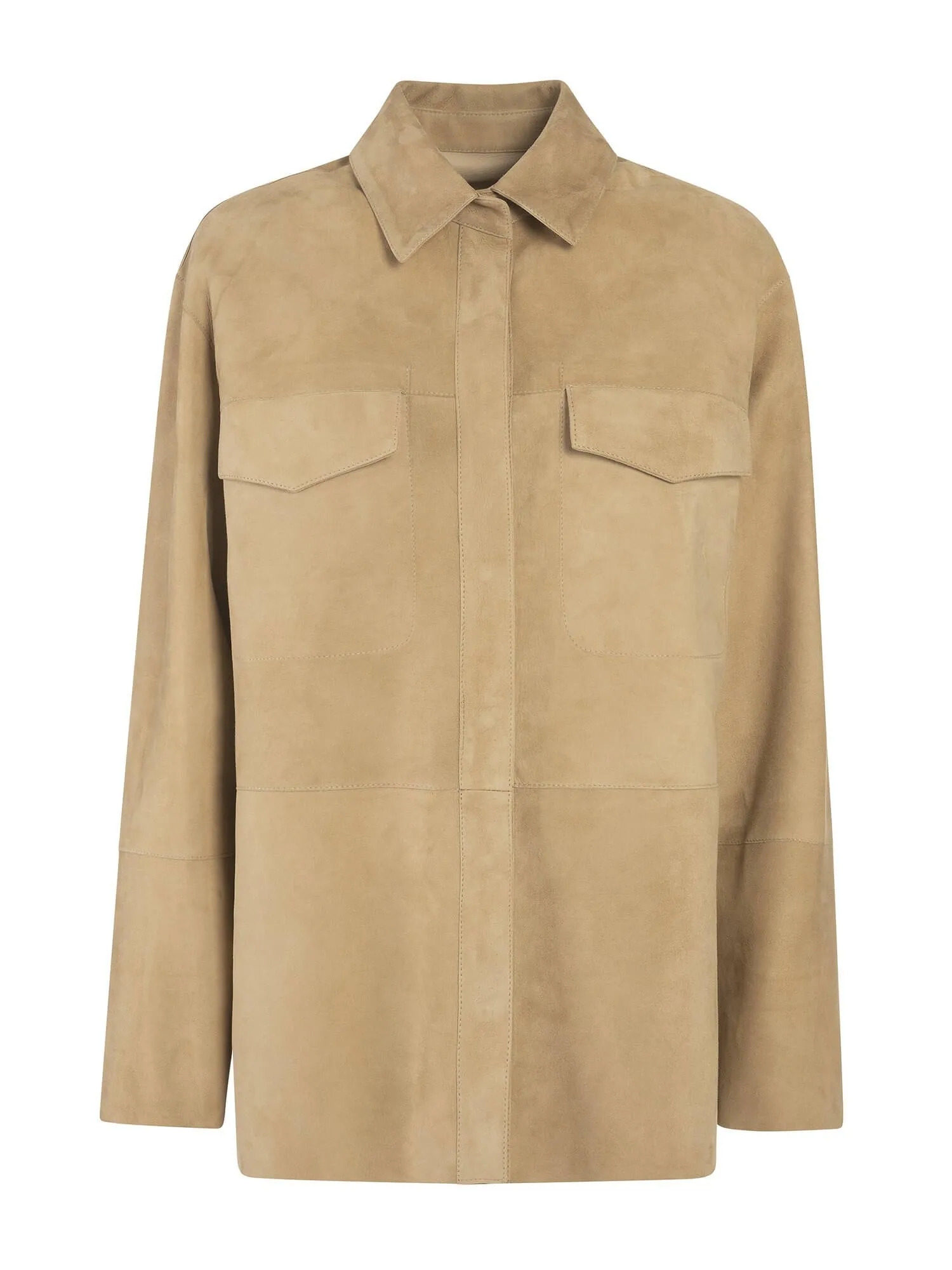Giulia Reversible Italian Lambskin Suede Shirt Jacket