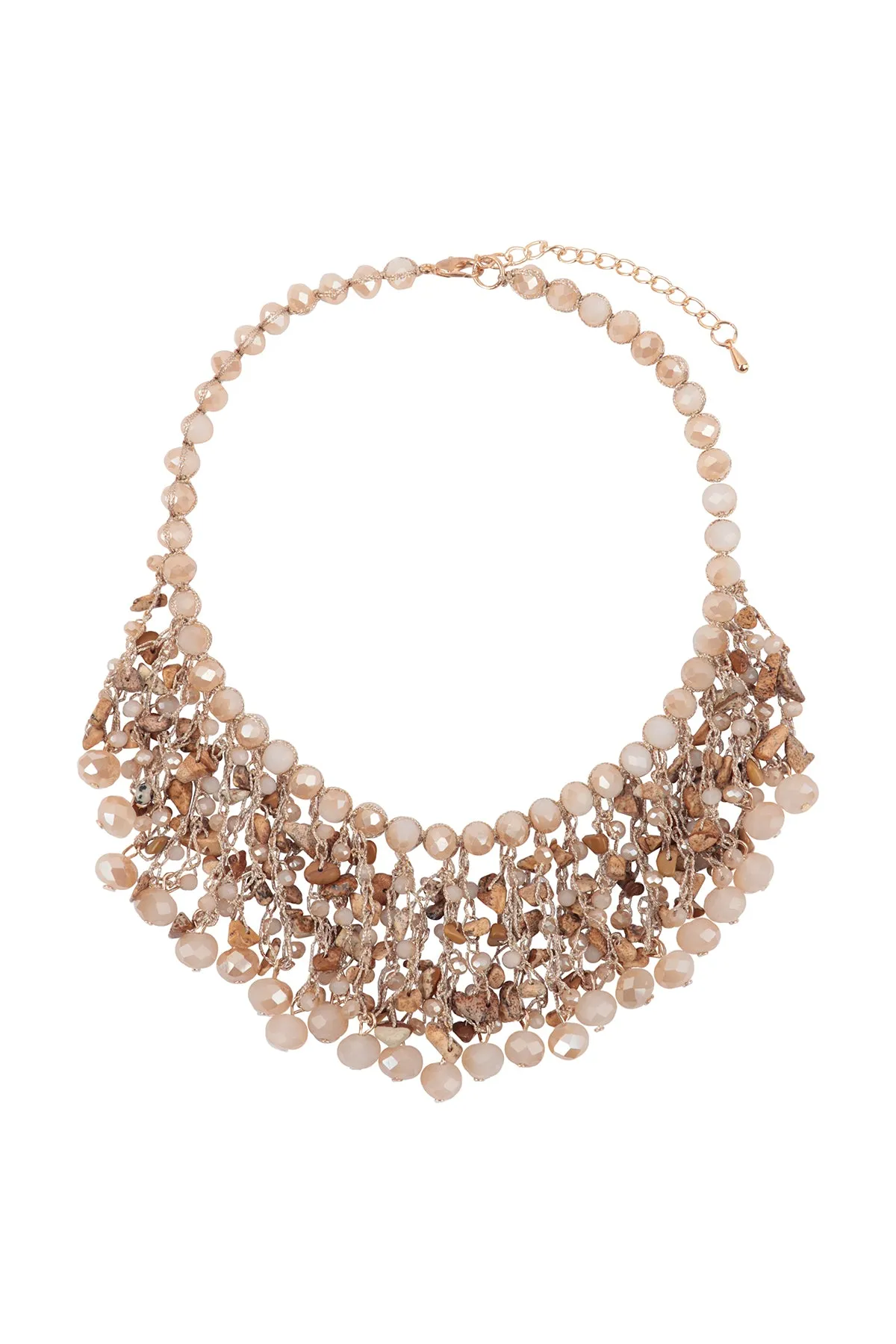 GLASS BEADS STATEMENT BIB NECKLACE